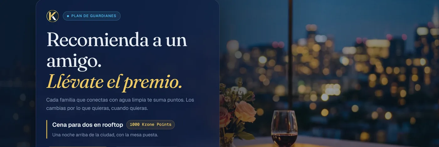 Pantalla de Krone: Referral program